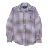 Age 7 Ralph Lauren Checked Shirt - Small Blue Cotton