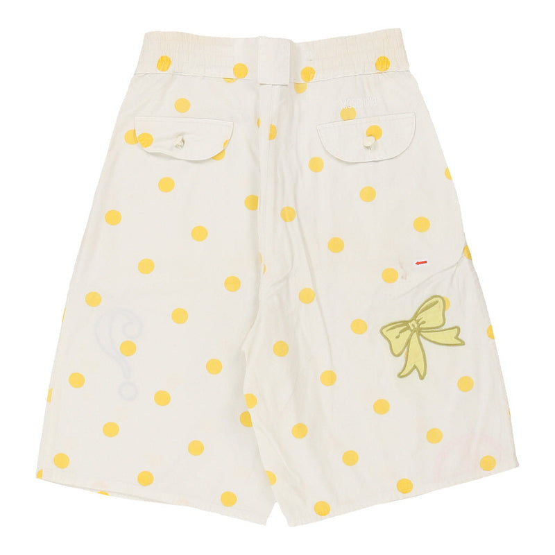 Age 16 Moschino Polka Dot Shorts - 28W 10L White Cotton