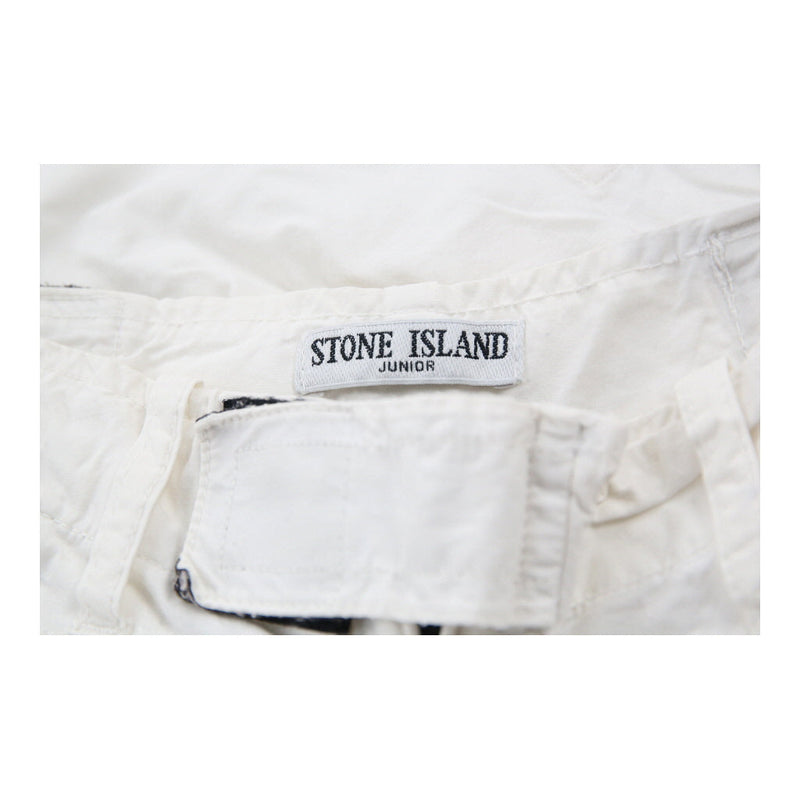 Age 3 Stone Island Shorts - 22W 9L White Cotton