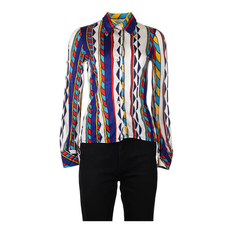 1970s Creazioni Patterned Shirt - Medium Multicoloured Polyester