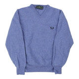 Vintage Fred Perry Jumper - Medium Blue Wool