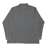 Vintage Lacoste Long Sleeve Polo Shirt - 2XL Grey Cotton