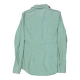Vintage Age 13-14 Ralph Lauren Striped Shirt - Large Green Cotton