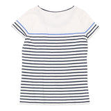 Vintage Ralph Lauren Striped T-Shirt - Small White Cotton