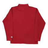 Vintage red Converse Long Sleeve Polo Shirt - mens x-large