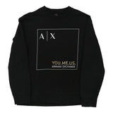 Vintage black Armani Exchange Sweatshirt - mens large