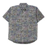 Vintage multicoloured Pacific Sea Short Sleeve Shirt - mens medium