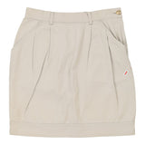 Vintage Moschino Mini Skirt - 27W UK 8 Beige Cotton