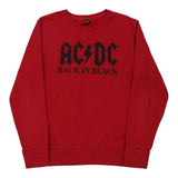 Back in Black Ac/Dc Band Sweatshirt - XL Red Cotton Blend