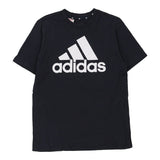 Age 13-14 Adidas Spellout T-Shirt - XL Navy Cotton