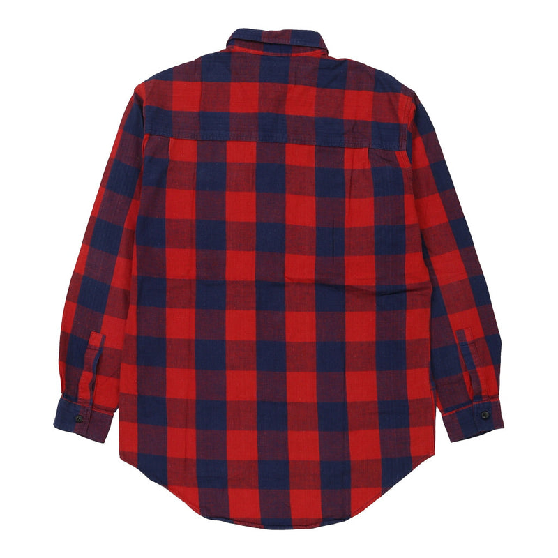 Levis Checked Flannel Shirt - Small Red Cotton