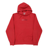 Tommy Jeans Hoodie - Medium Red Cotton Blend