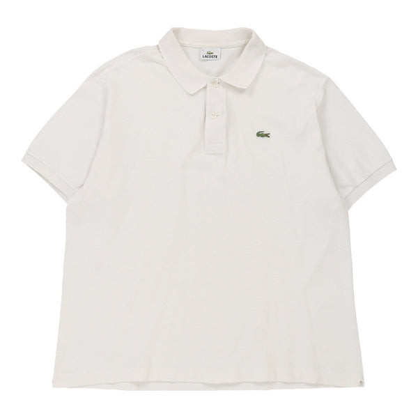 Lacoste Polo Shirt - XL White Cotton
