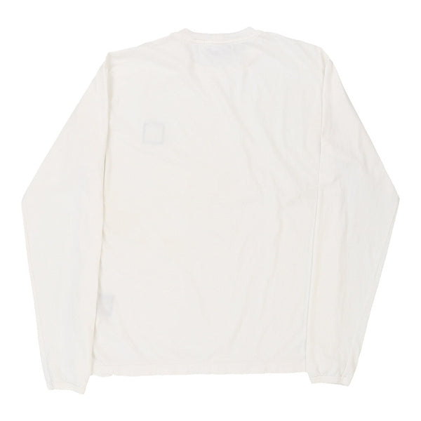 Stone Island Long Sleeve T-Shirt - Large White Cotton