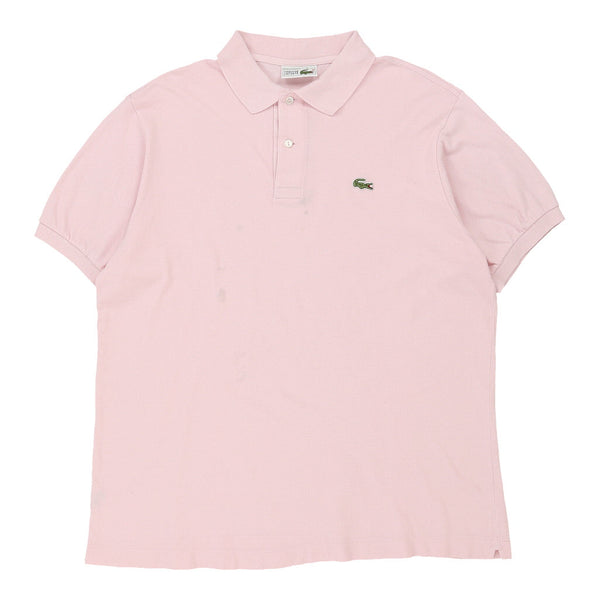 Lacoste Polo Shirt - Large Pink Cotton