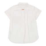 Vintage Age 12 Burberry Short Sleeve Shirt - Medium White Cotton