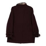 Vintage burgundy Burberry London Coat - womens x-large