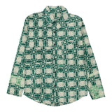 Vintage green Unbranded Patterned Shirt - mens small