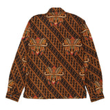 Vintage brown Executive Patterned Shirt - mens medium