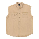 Vintage beige Unik Denim Gilet - mens x-large