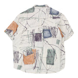 Vintage white Le Bassett Patterned Shirt - mens medium