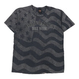 New Smyrna Harley Davidson Spellout T-Shirt - Large Grey Cotton