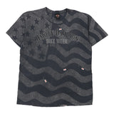 New Smyrna Harley Davidson Spellout T-Shirt - Large Grey Cotton
