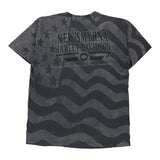 New Smyrna Harley Davidson Spellout T-Shirt - Large Grey Cotton