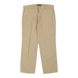 Cotton Belt Trousers - 40W 33L Beige Cotton