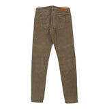 Napapijri Cord Trousers - 30W UK 8 Khaki Cotton