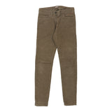 Napapijri Cord Trousers - 30W UK 8 Khaki Cotton
