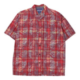 Island 2 Island Hawaiian Shirt - Medium Red Cotton