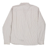 Vintage white Striped Armani Exchange Shirt - mens x-large