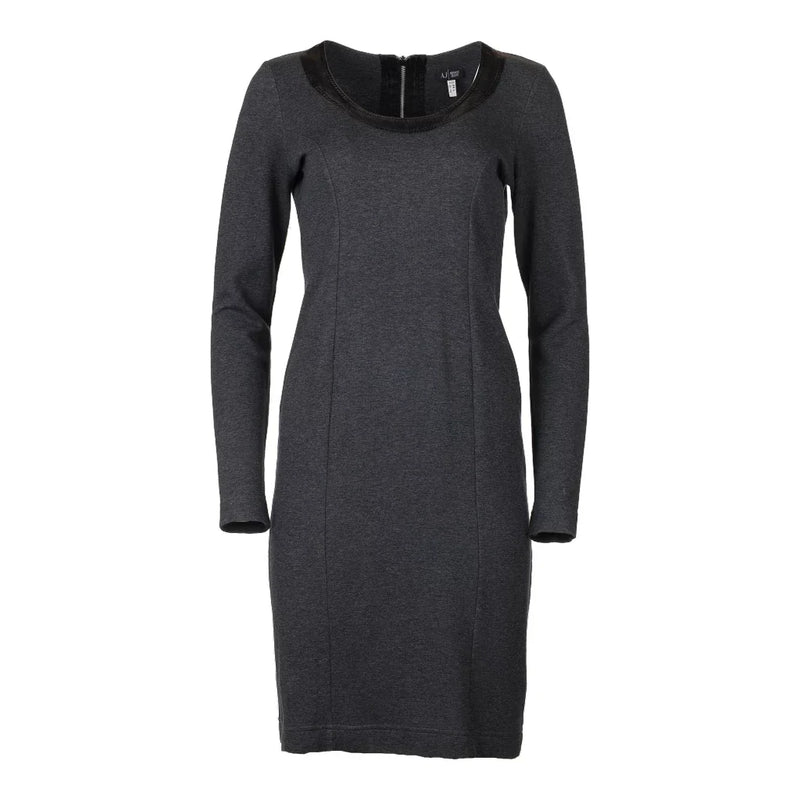 Armani Jeans Midi Dress - Medium Grey Cotton Blend