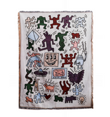 Anycozy Jacquard Jigsaw Throw Blanket – Soft Tassel Sofa & Bed Cover