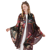 Anyyou 100% Mulberry Silk Brown Scarf Women Luxury Long Shawl – Beach Wear, Swimwear Cover Up, Pashmina Face Shield Foulard Fashion Accessory