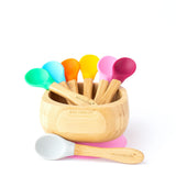 Best Bamboo and Silicone Spoon Set