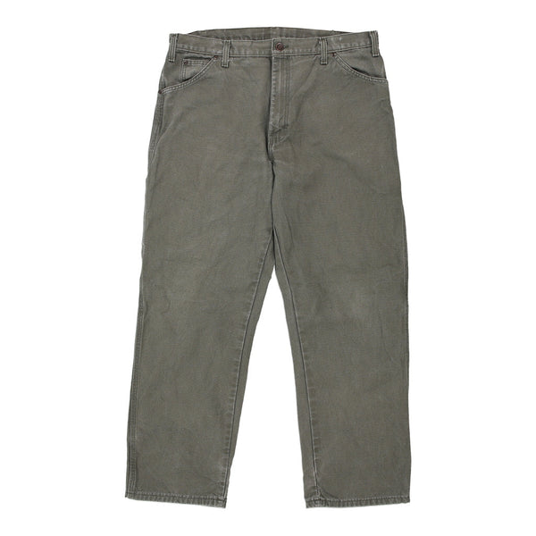 Dickies Carpenter Trousers - 34W 29L Green Cotton