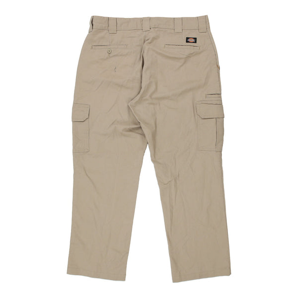 Dickies Cargo Trousers - 34W 25L Beige Cotton