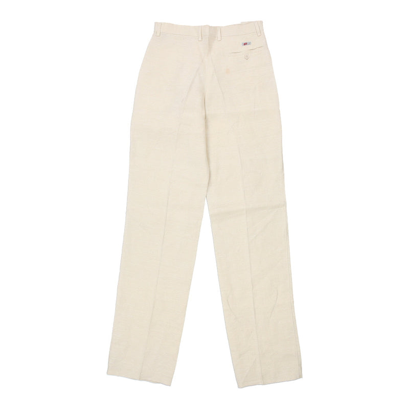 Unbranded Trousers - 26W UK 8 Cream Cotton
