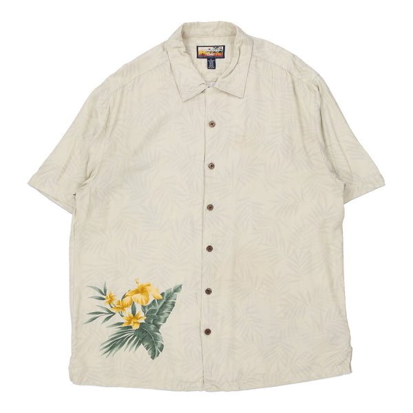 Vintage beige Havana Jack’S Cafe Patterned Shirt - mens x-large