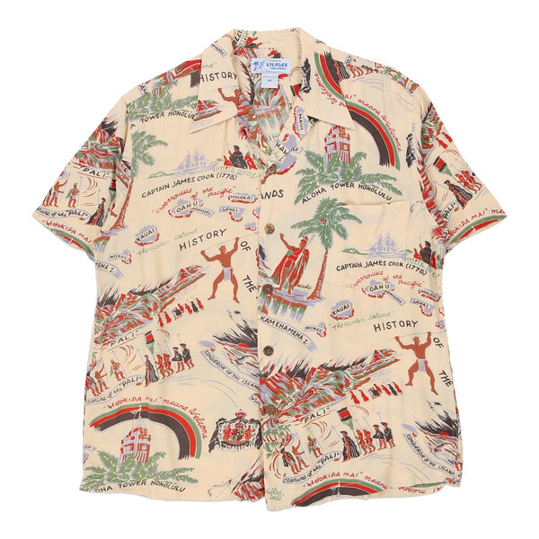 Vintage beige Kilauea Hawaiian Shirt - mens medium