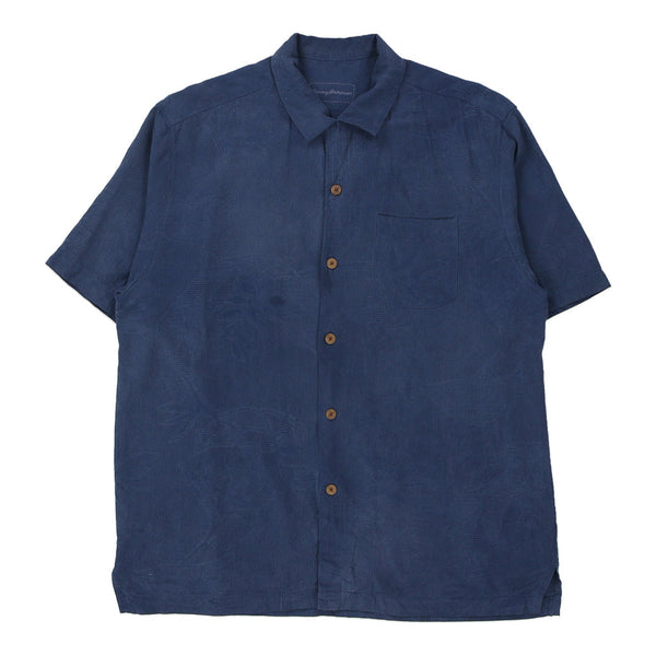 Vintage navy Tommy Bahama Patterned Shirt - mens medium