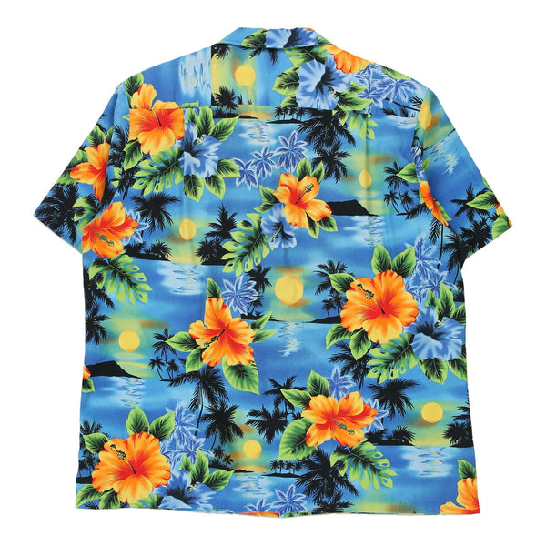 Vintage blue Rjc Hawaiian Shirt - mens x-large