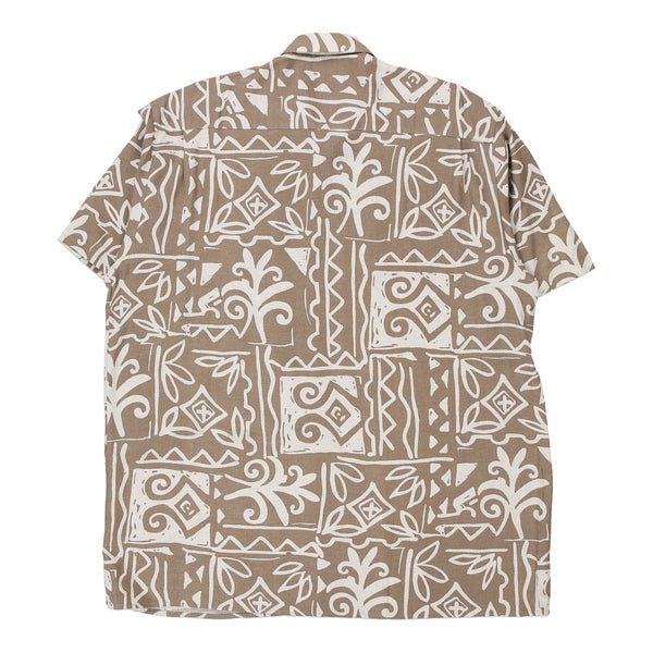 Vintage brown Patrick Bernard Patterned Shirt - mens x-large
