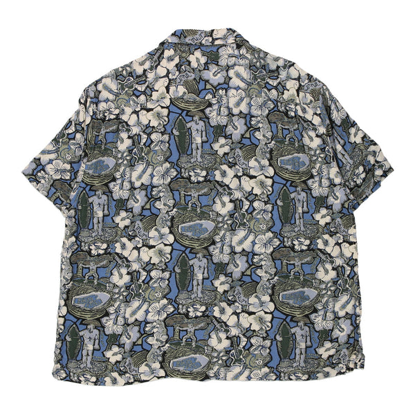 Vintage blue Route 66 Hawaiian Shirt - mens x-large