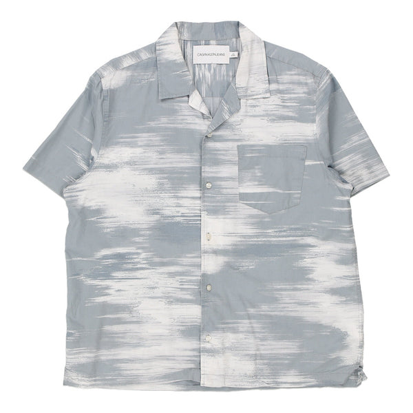 Vintage grey Calvin Klein Jeans Hawaiian Shirt - mens large