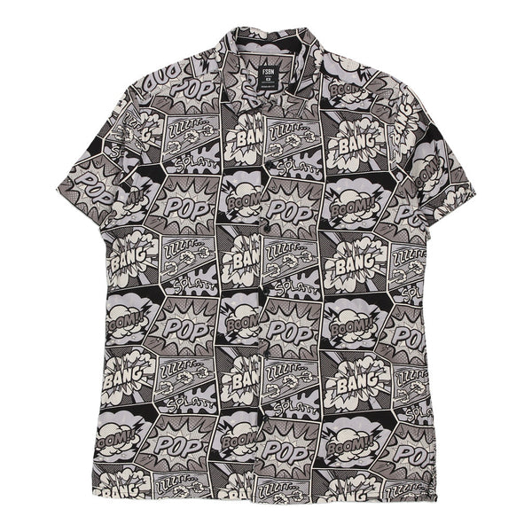 Vintage grey Fsbn Patterned Shirt - mens medium