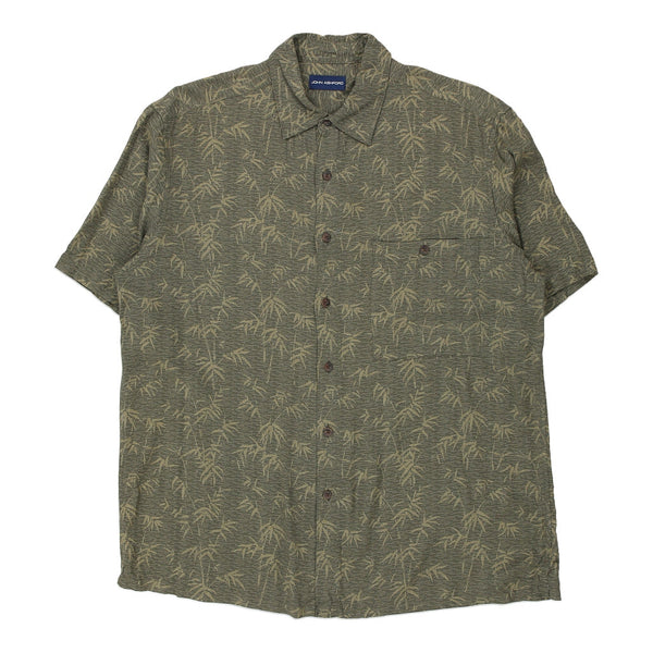 Vintage green John Ashford Patterned Shirt - mens medium