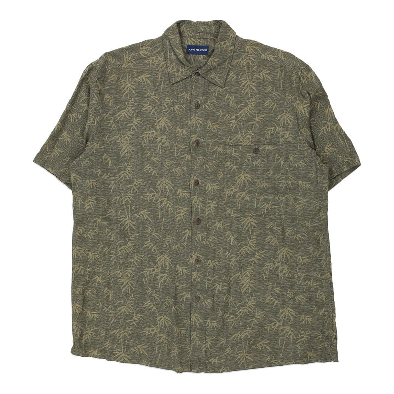 Vintage green John Ashford Patterned Shirt - mens medium